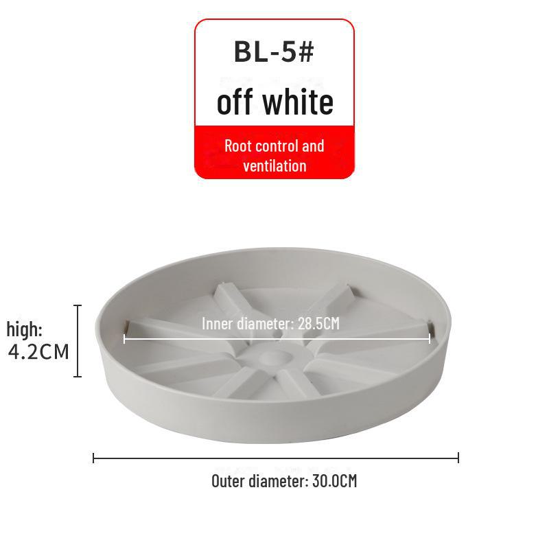 Round Thickened Plastic Flower Pot Tray - Breathable, Anti-Root Rot Base for Gardening.