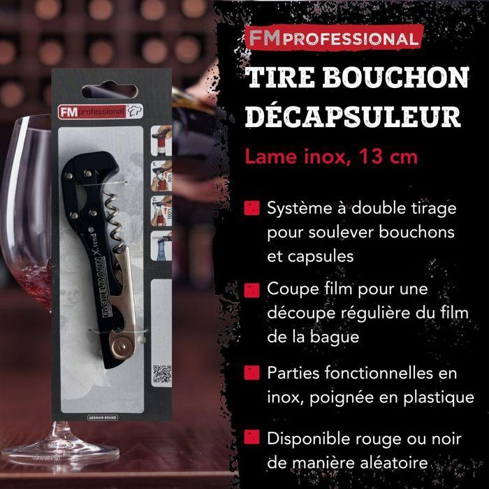 Fmprofessional tire-bouchon professionnel en acier inoxydable, acier inoxydable, noir, 50 x 50 x 20 cm