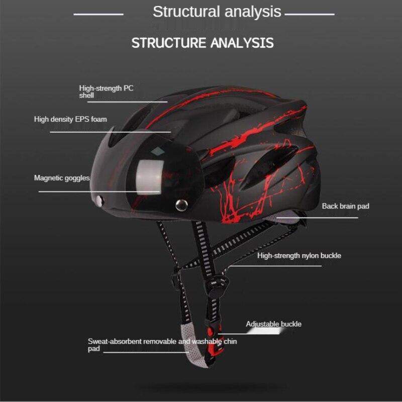 Cycling Helmet with Goggles for Men and Women Bicycle Ultralight Helmet Equipment