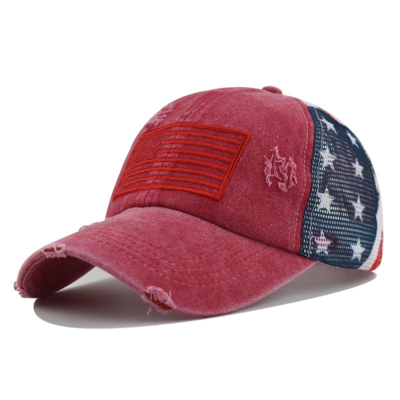 Vintage Washed Leopard Print Baseball Cap, Rosé Frantz Embroidered Two-Tone Dad Hat for Women L