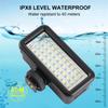 40m Underwater Fill Light IPX8 Water Resistant 40LED Diving Light with 8pcs Color Filters 6000 6500K Magnetic Charging