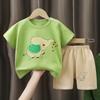 2 Stück/Set Sommer Cartoon Kurzarm Oberteile Shorts Outfit Set Neugeborene Kinder Schlafanzug Kleinkind Jungen Mädchen Baby Kinder Kleidung