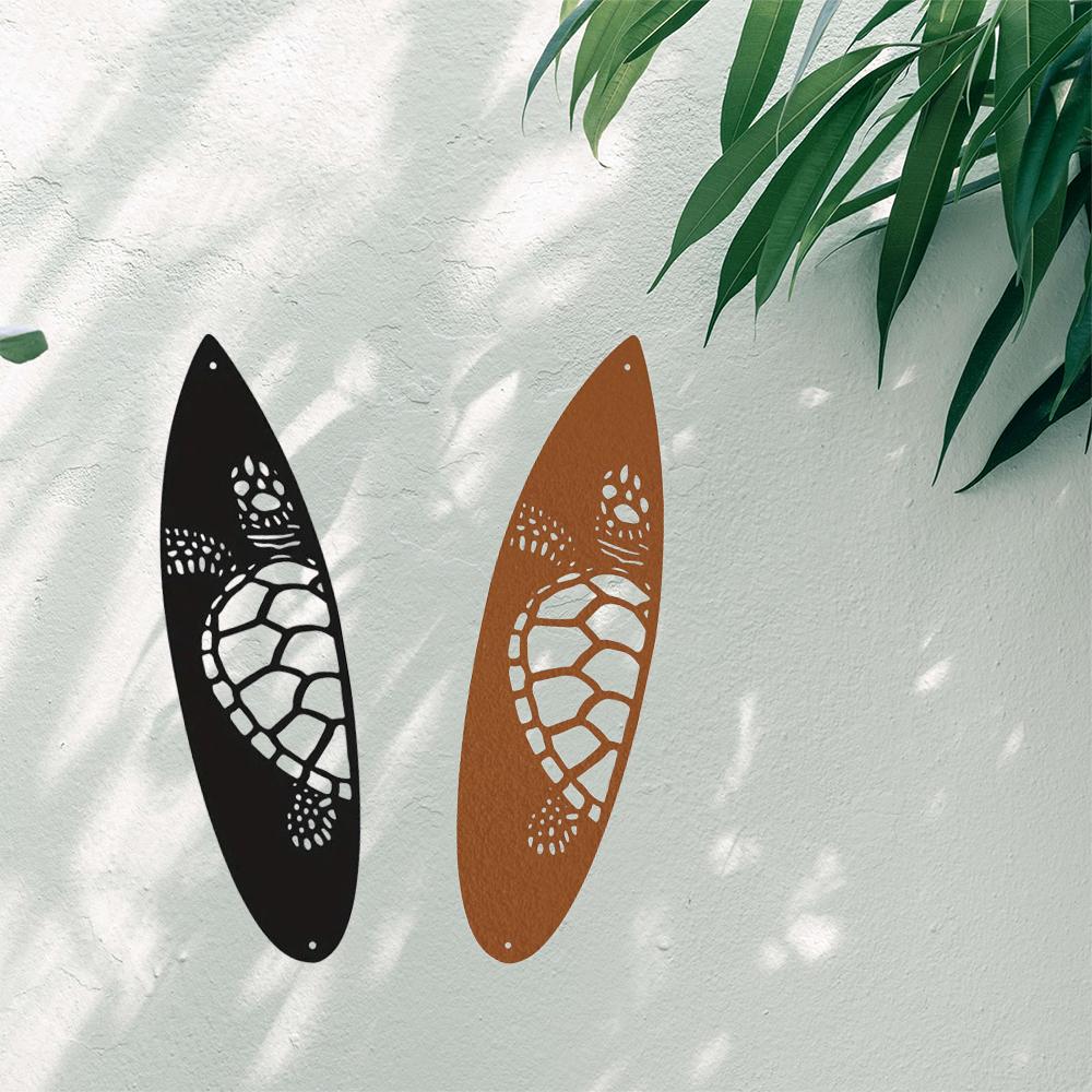 Metall Surfebrett Dekor Tropisk Strand Palmetre Skilt Tropisk Palmetre Metall Surfebrett Veggkunst Dekor Surfebrett Metall Dekor