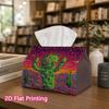 1pc, 2d Flat Printing, Tissue Box Surreal Cactus Monster Desert Pattern Printing Party Tissue Box, Multifunctional Kitchen and Dining Table, Coffee Ta