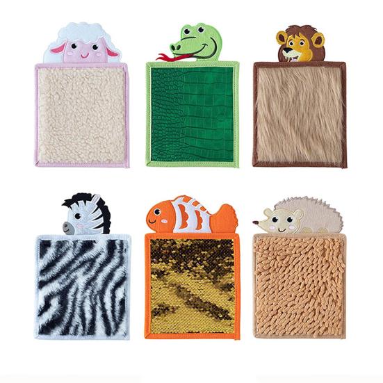 

6 шт. сенсорный коврик яркие цвета текстуры сенсорные плитки в форме животных развивающие игрушки для снятия стресса для детей Sets