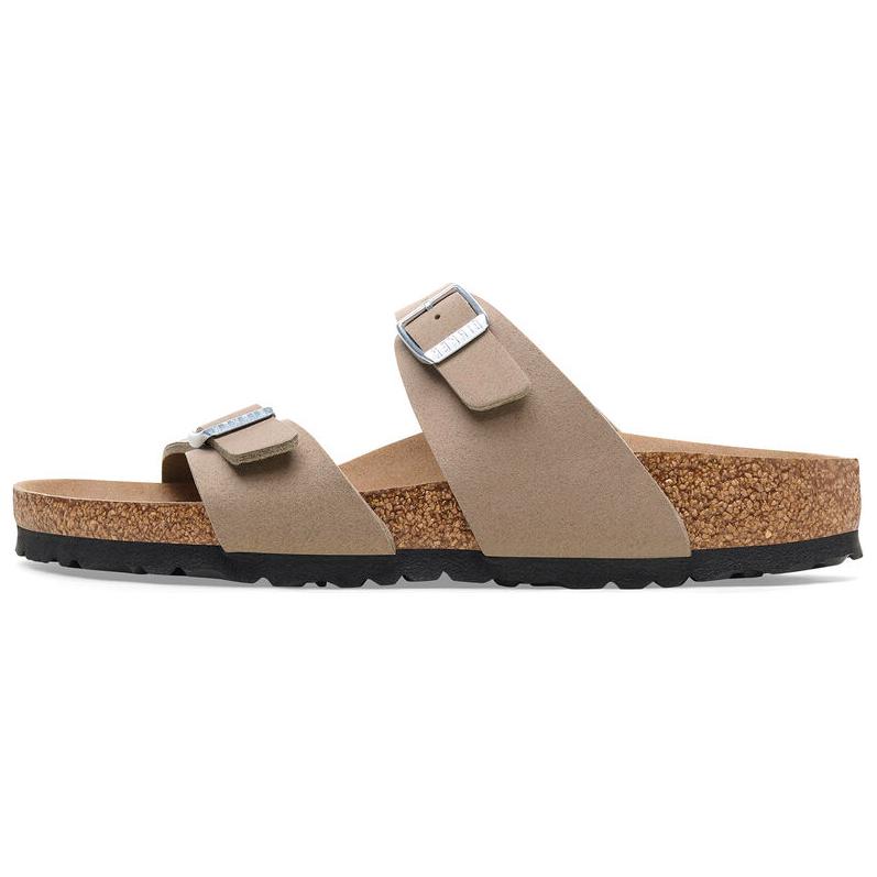 Сандалии Birkenstock Sydney Vegan из синтетических материалов, узкая посадка, цвет Серый тауп , женские 1026700 36