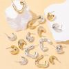 Geometric Personality Fashion Stud Earrings Ins European and American Acrylic Gold-plated Stud Earrings Set