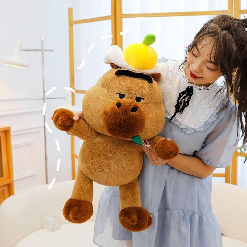 Adorable Capybara Plush Toy Creative Design Soft Pp Cotton Stuffed Animal For Kids