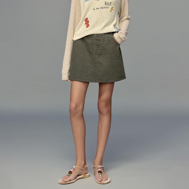 ELLE KIDS Washed Denim A-Line Skirt 140