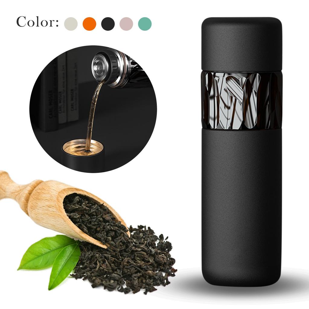 316 Stainless Steel Insulated Mug - Tea And Water Separation, Temperature Display, Unisex, Tea Brewing Flask
