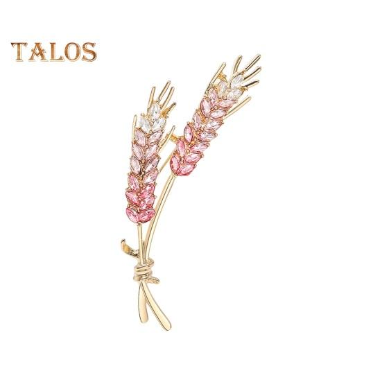 Γυναικεία καρφίτσα Σχήμα σίτου Faux Crystal Αντιολισθητικό κοστούμι τσάντα ώμου Παλτό γιακά Καπέλο Ρούχα Αντι-έκθεση Pin Party Prom Bride ένδυμα κοσμήματα