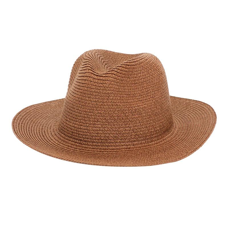 25 Colors Outdoor Sun Protection Women Beach Cowboy Hat Spring Summer Shade Solid Color Men Straw Hat Jazz Cap