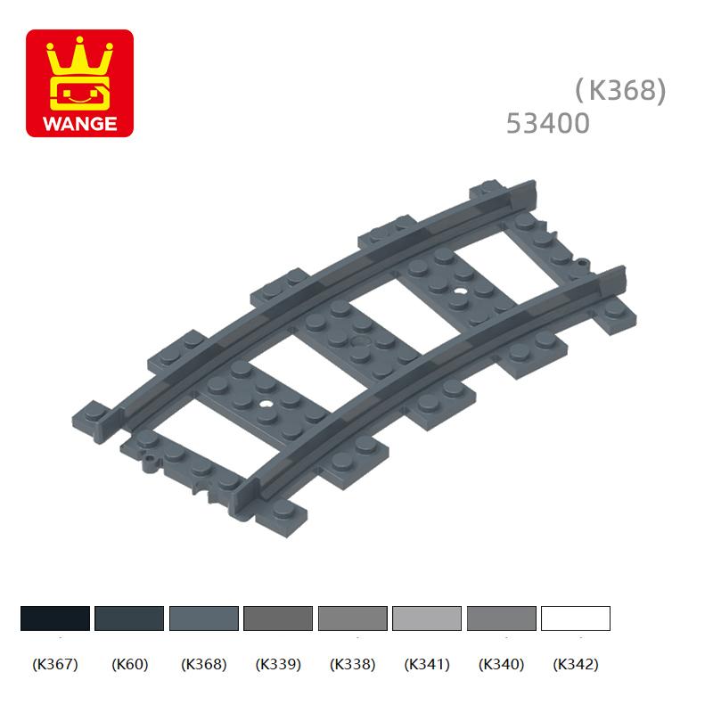 Non-Toxic 100G City City Train Rail Building Blocks Moc Straight Curved Tracks Compatible With 53400 53401 74746W Bricks Toys Gifts