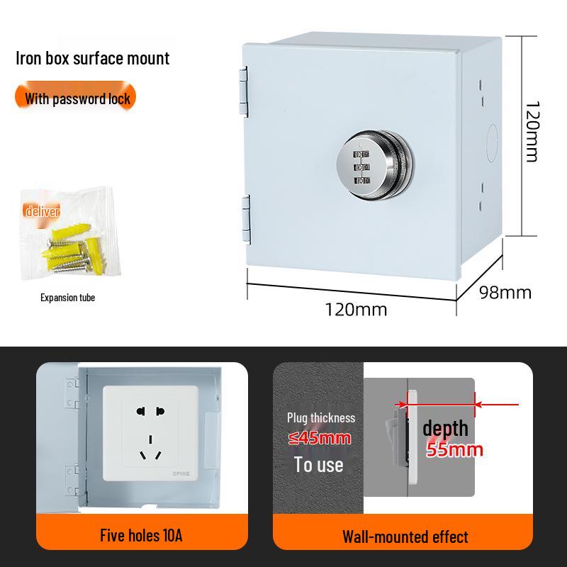 Weatherproof Surface-Mount Outdoor Electric Scooter Charging Socket with Lock, 86 Type 10A.