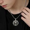 Retro Motorcycle Skull Necklace Men's Trendy Cold Style Hollow Clavicle Chain Fashion Pendant