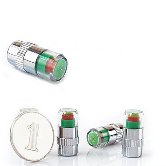 4 Pcs Car Auto Tire Pressure Monitor Valve Stem Caps Sensor Indicator Alert Cap