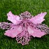 10pcs 11cm Big Artificial Glitter Flower Christmas Tree Pendants Ornament DIY Xmas Party Decoration