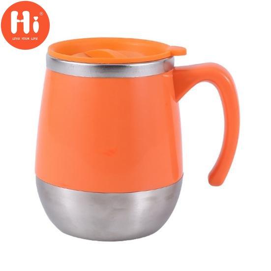 Hi 500ml Excellent Anti-slip Food Grade Silicone Ring Stylish Portable Thermal Mug Cup Kitchen Tools