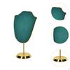 Jewelry Display Bust Stand Organizer Photo Prop Metal Base Necklace Storage Shop
