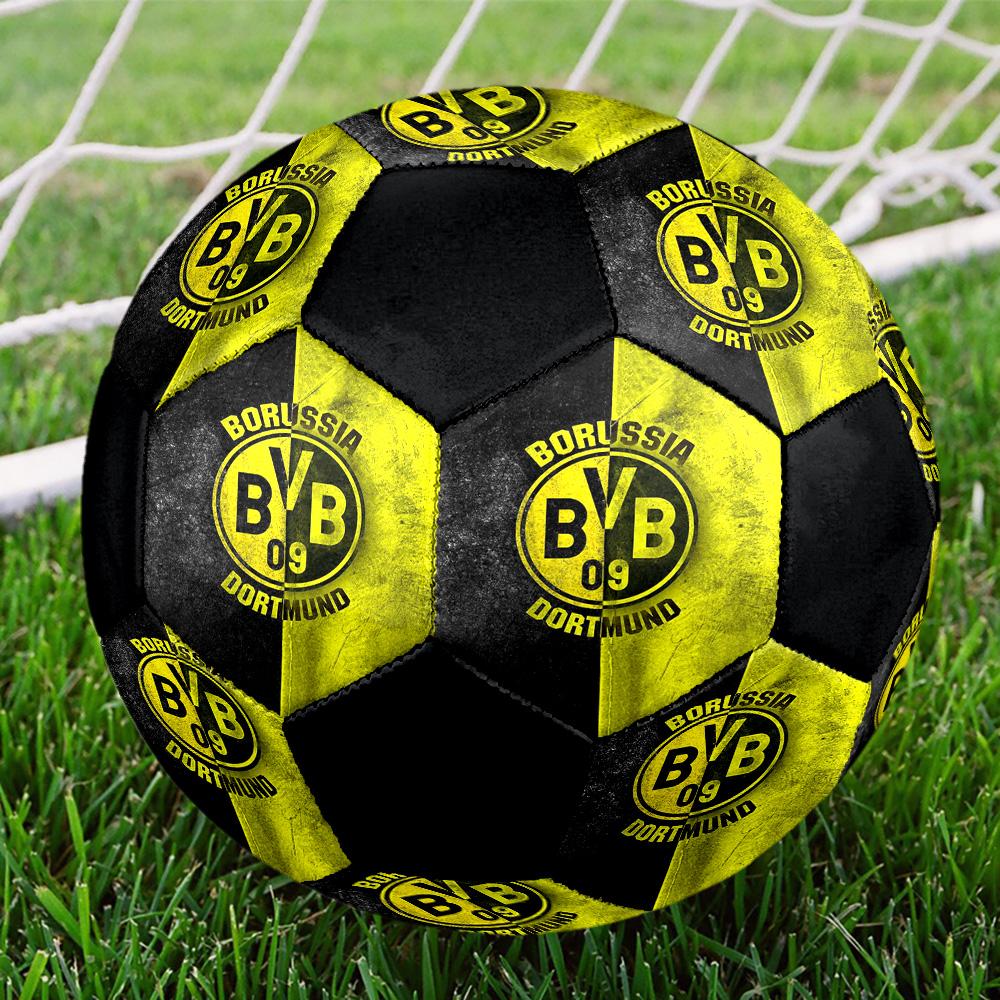 Pallone da Calcetto Indoor Borussia Dortmund Colorato Per Tutte le Età Misura 5 Cucito a Macchina PVC Pronto per la Competizione Resistente Ad Alto Rimbalzo