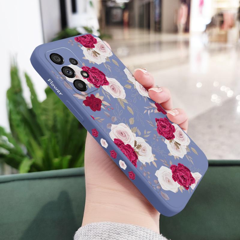 Brilliant Peony Phone Case For Samsung Galaxy A73 A53 A33 A23 A13 A03 A72 A52 A52S A32 A22 A12 A71 A51 A31 A21S Silicone Cover