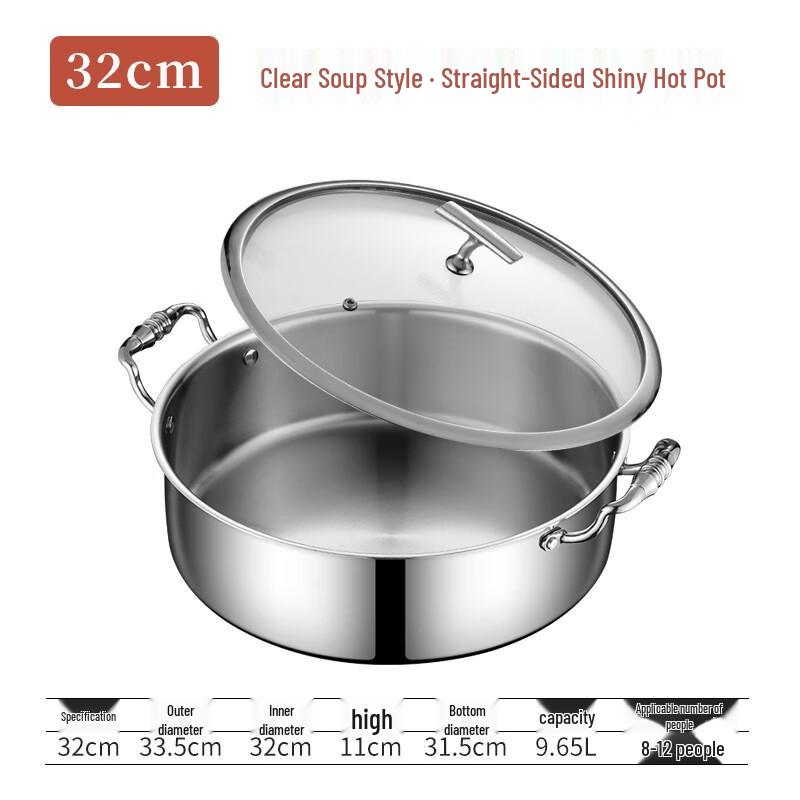 ZMR Stainless Steel Divided Hot Pot with Lid