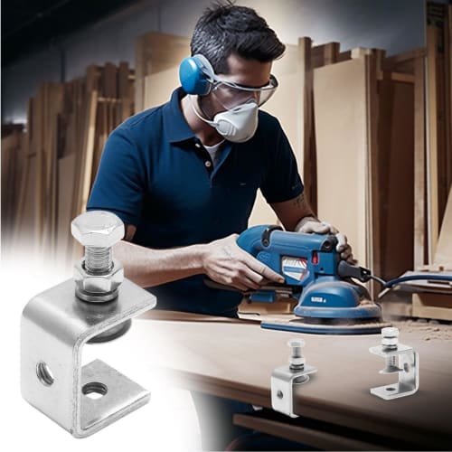 KKLM Stainless Steel C-Clamps, Adjustable Clamps with Clamp Openings from 16-27mm, Wide Mouth Clamps for DIY, Cutting, and Fastening, Ideal for Indust