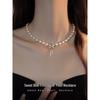 Freshwater Pearl & Bowknot Necklace - New High-End Niche Design for Women 2026