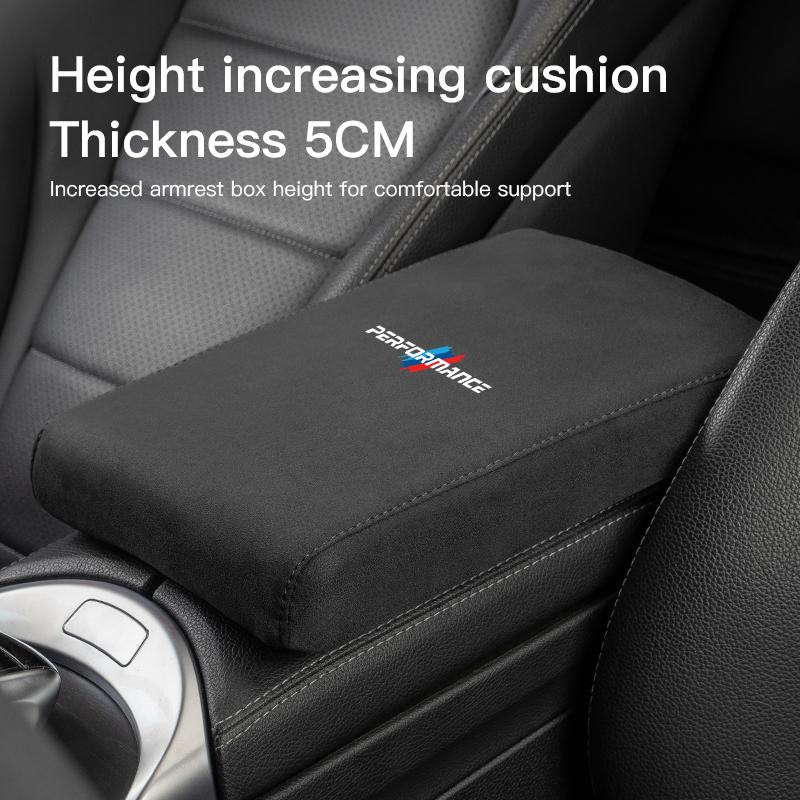 DSJW3 Car Suede Armrest Cover Cushion Armrest Box Protective Pad For BMW X1 X3 X4 X5 E46 E90 F20 E60 E39 F10 M1 M2 M3 M5 M6 E87 M E36