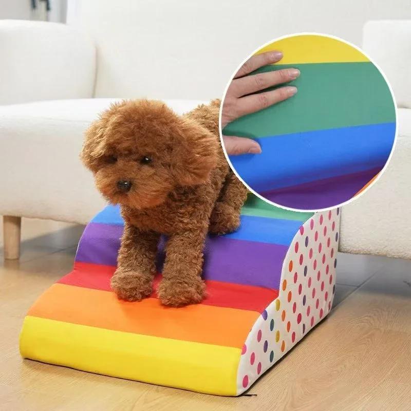 Detachable Pet Training Ramp Colorful Pet 2/3 Step Staircase Dog/cat Ramp Ladder Supplies Pets Stairs for Dogs Rampa Para Perros