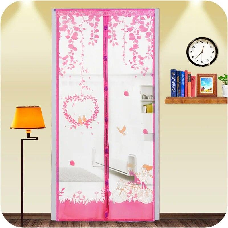 90 * 210cm/ 100*210 Cm Summer Magnetic Mesh Net Anti Mosquito Insect Fly Bug Curtain Automatic Closing Door Screen Kitchen Curtain