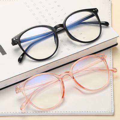 Literary Round Frame Anti-Blue Glasses Women'S Foreign Trade Fast Selling Flat Light Frames Trend Retro Myopia Frames