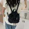 IELGY New Korean Niche Design Outdoor Pocket Button Drawstring Double Shoulder Nylon Backpack