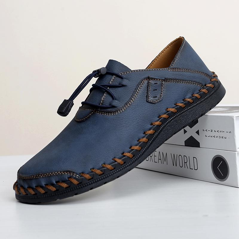 Fashion Handmade Leather Men's Penny Loafers Casual Office Business Shoes Fashion Party Wedding Moccasins Formal Male Slip On Footwear