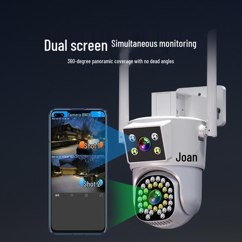 JOAN 360° Dual-Lens 4G Outdoor Camera: HD, Remote Access, Waterproof