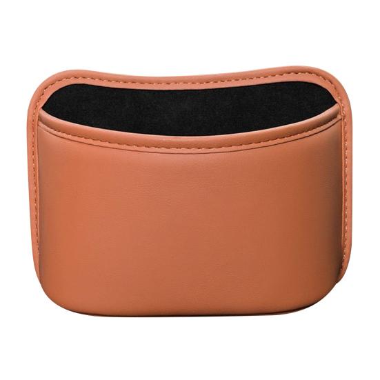 Car Seat Back-Mounted Organizer Storage Box, Non-Destructive Installation Waterproof Leather Texture Multi-Functional Trash Can Door Side Storage for