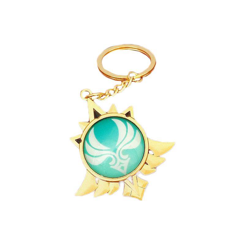 Seven Impact Genshin Elements Keychain Geo Anemo Electro Dendro Hydro Pyro Cryo