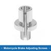 A ABSOPRO Motorcycle Brake Lever Ballet Adjuster Screw M10 Motorcycle Brake Adjustment Screw Silver Tone 2pcs