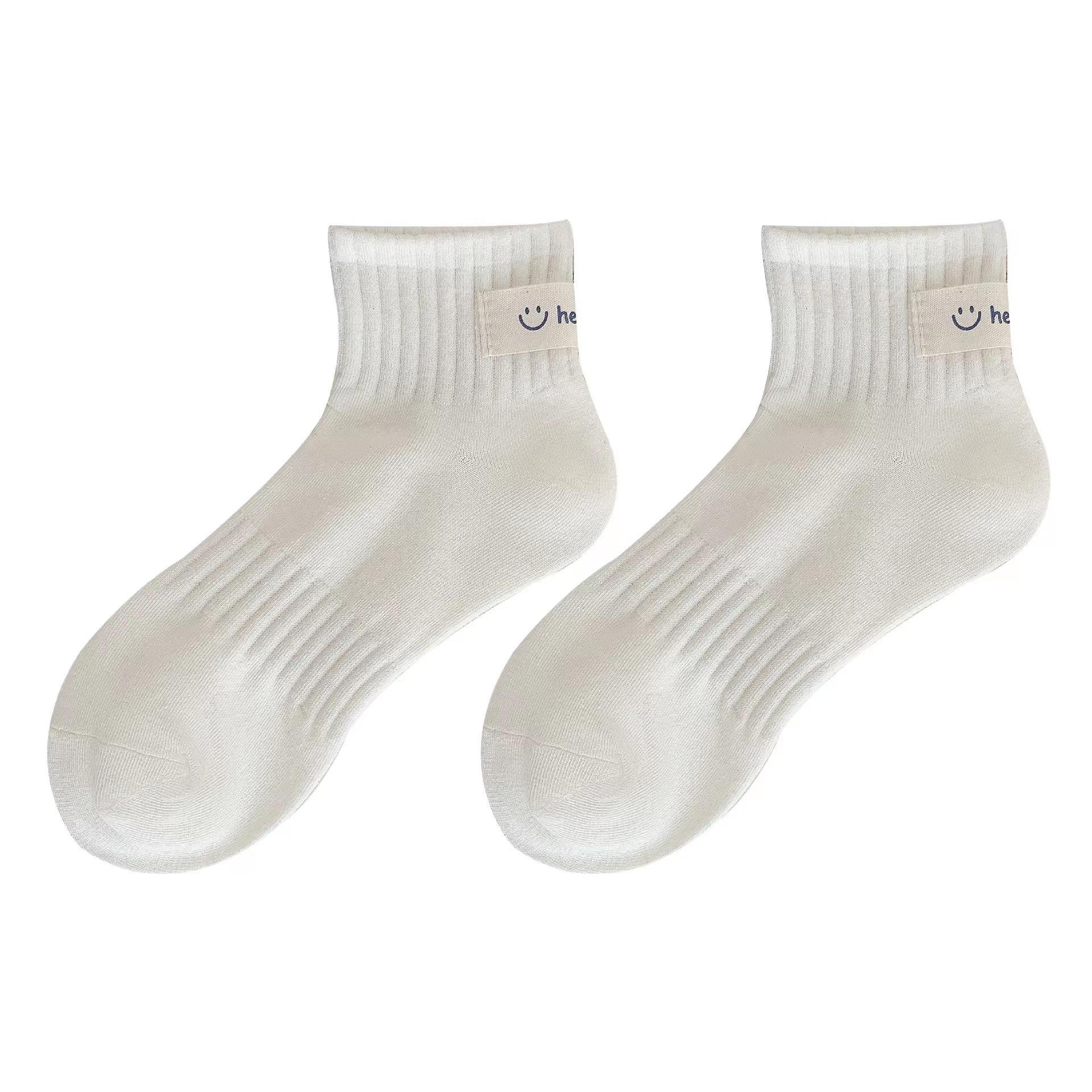 

Женские хлопковые носки с низким вырезом и смайликом - Модный дизайн с утягивающим эффектом для весны, лета и осени One Size Fits 36-43