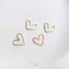 14K Gold-Filled Openwork Curved Heart DIY Jewelry Connecting Components 