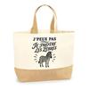 Bag I Can't I Prefer Zebras I Can't Minimalist | Cotton Tote Bag with Jute Bottom 18 L 48 × 37 × 13 Cm | Market Shopping