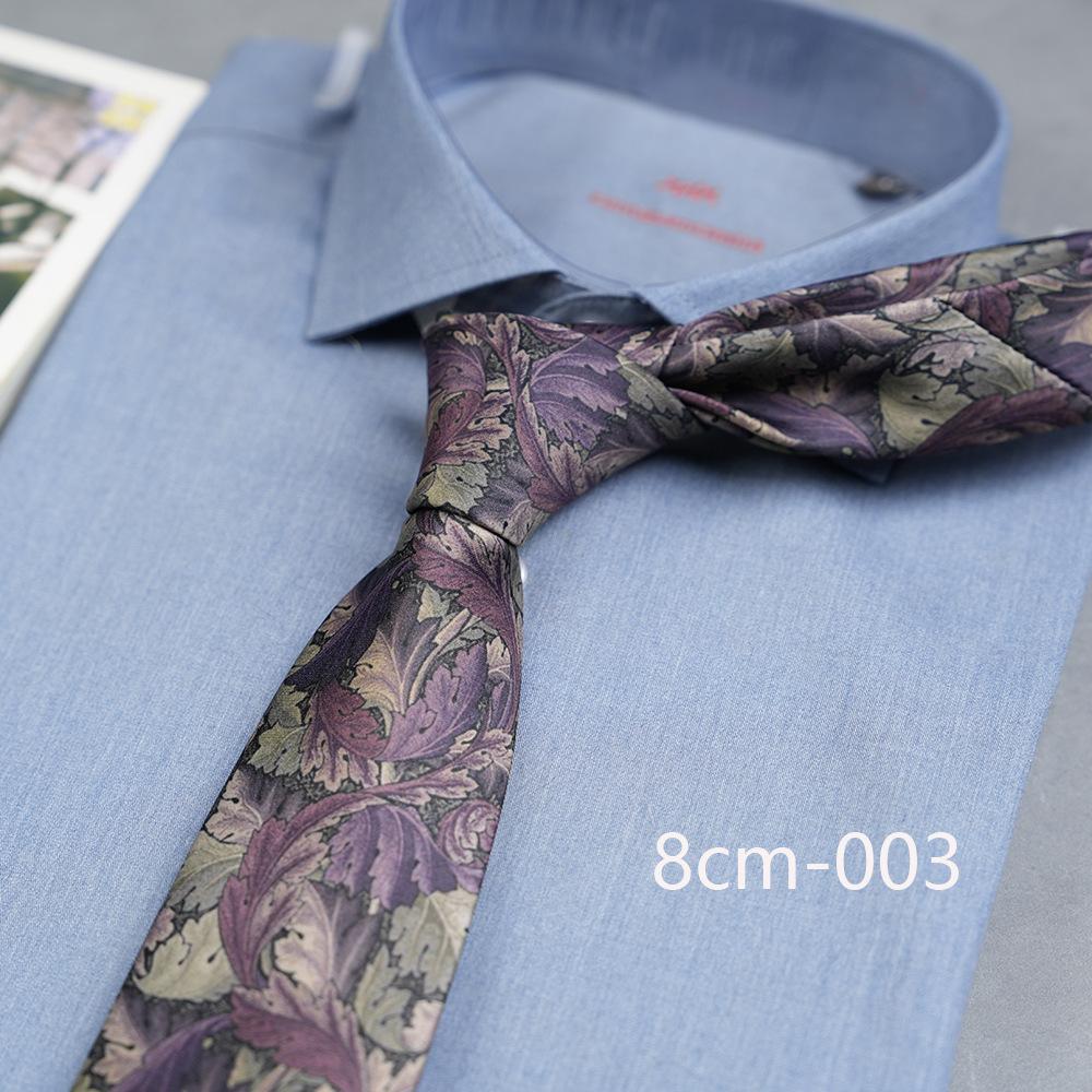 Vintage Casual Floral Print 8Cm Wide Version Hand Tie Daily Suit Accessories