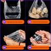 Extra Thick Transparent Tear-Off Plastic Carry Bags
