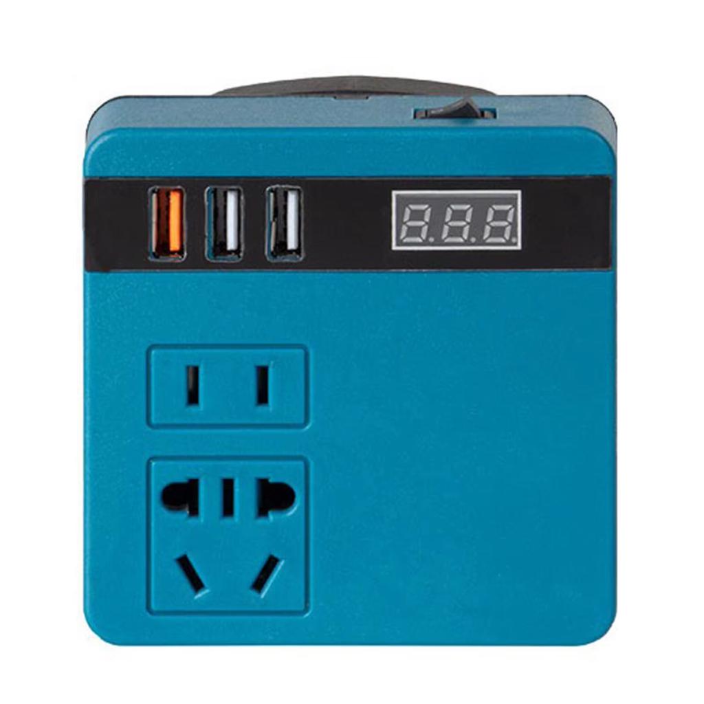 120W Lithium Battery Inverter Power Bank 18v 21v To 110v 220v Multi-Function Household Smart Transformer Outdoor Work Inverter
