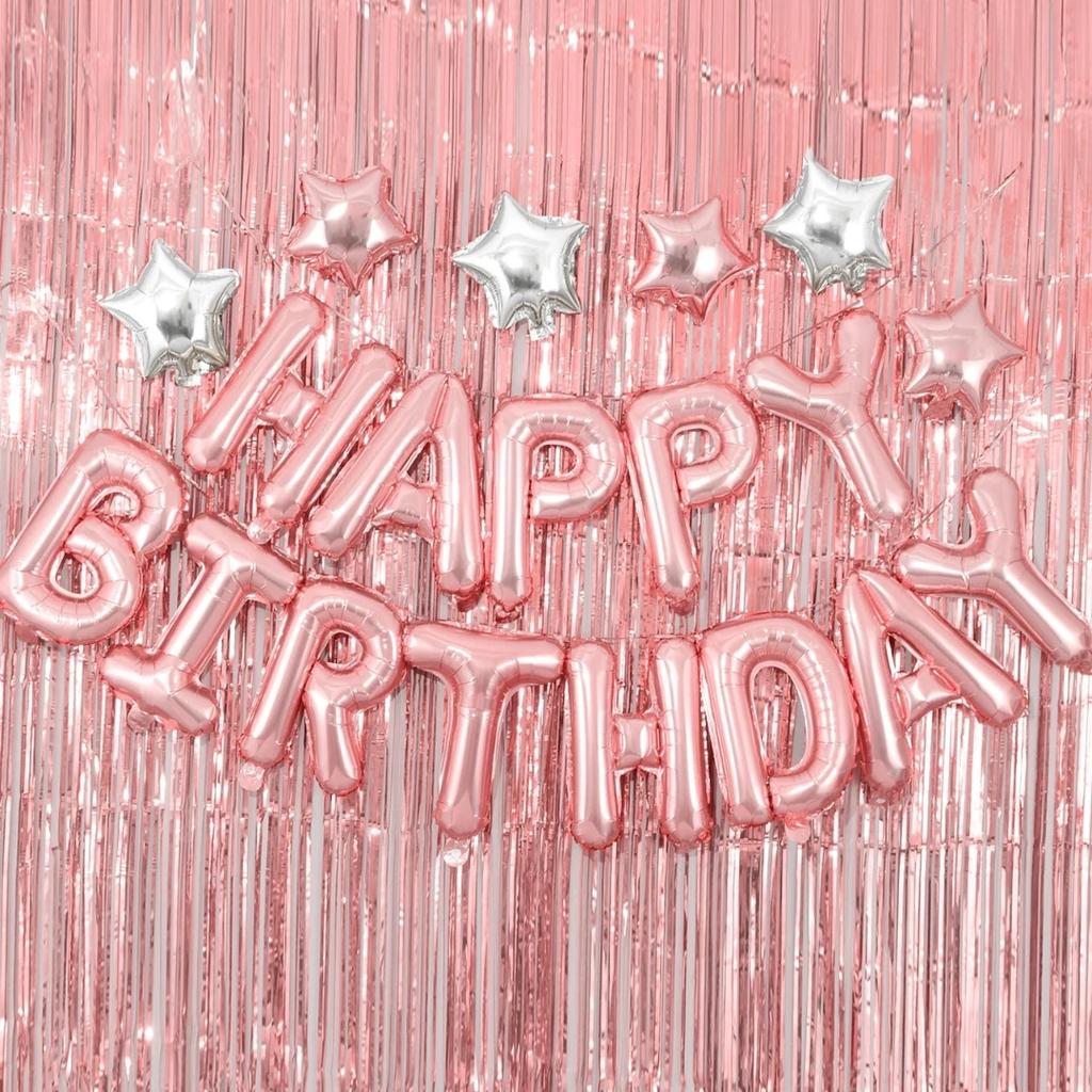 16 Inch Happy Birthday Balloons Pink Blue Aluminium Foil Balloon Birthday Party Decoration Suppries Home DIY Accessories Prop
