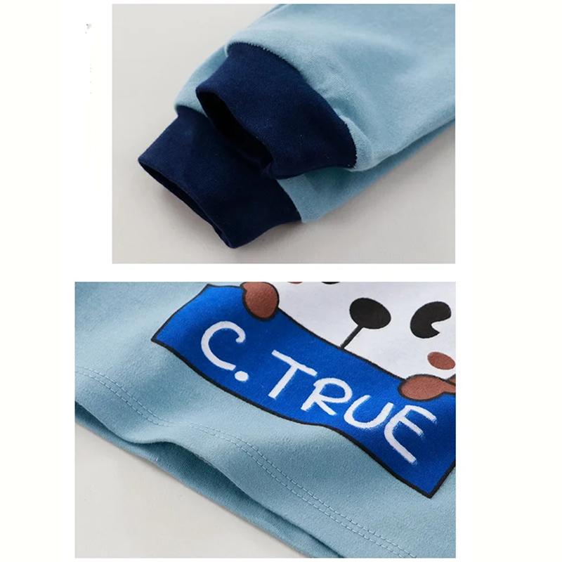 Neue Kinder Jungen Mädchen Reine Baumwolle Pyjamas Niedlichen Cartoon Langarm Pyjamas Kleinkind Baby Herbst Nachtwäsche Kinder Kleidung Sets