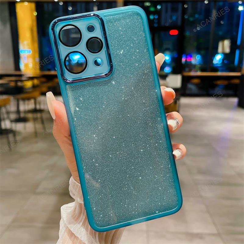 Třpytivé čiré silikonové měkké pouzdro pro Xiaomi Redmi Note 12 Pro Plus 4G 5G Ochranné sklo objektivu Zadní kryt na Note12 12pro Redmi12