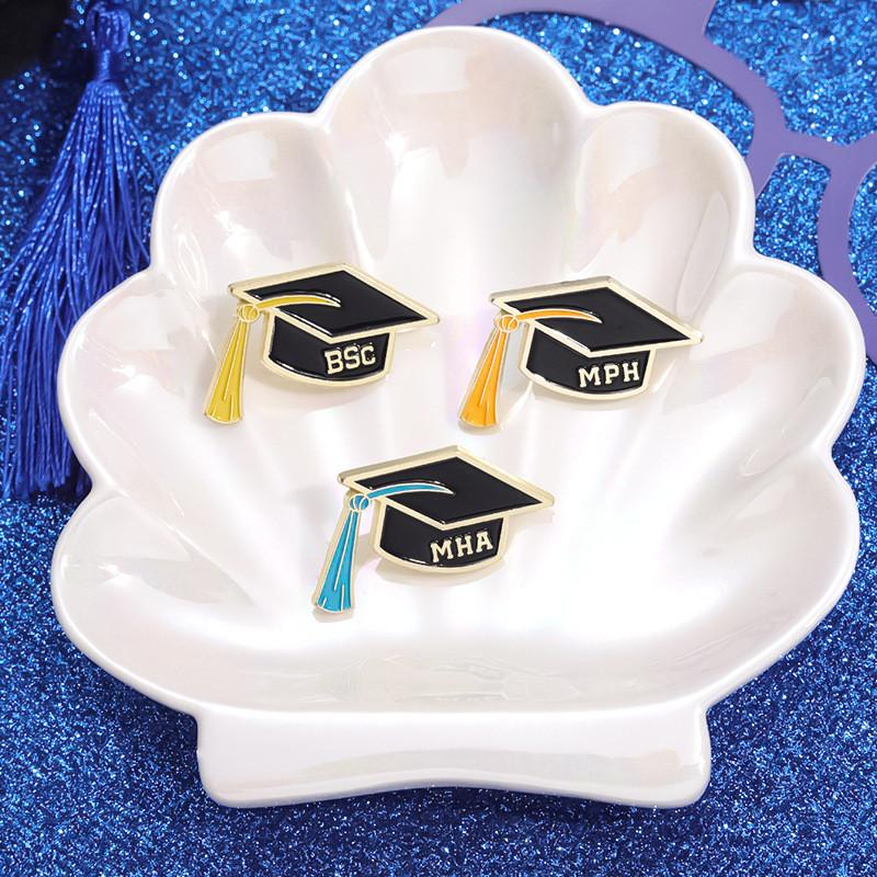 Graduation Brooch Stylish In Alloys With Elegant Flower And Cap Designs Gifts For