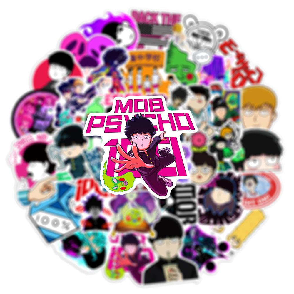10/30/50pcs Classic Mob Psycho 100 Stickers Anime Cartoon Decoration Decal DIY Skateboard Phone Helmet Car Cool Graffiti Sticker