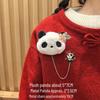Adorable Red Panda Brooch: Cute Plush Backpack Pin for Students, Couples & Women - Perfect Birthday Gift